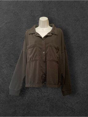Goodfellow & Co Oversized Utility Shirt Jacket - Brown